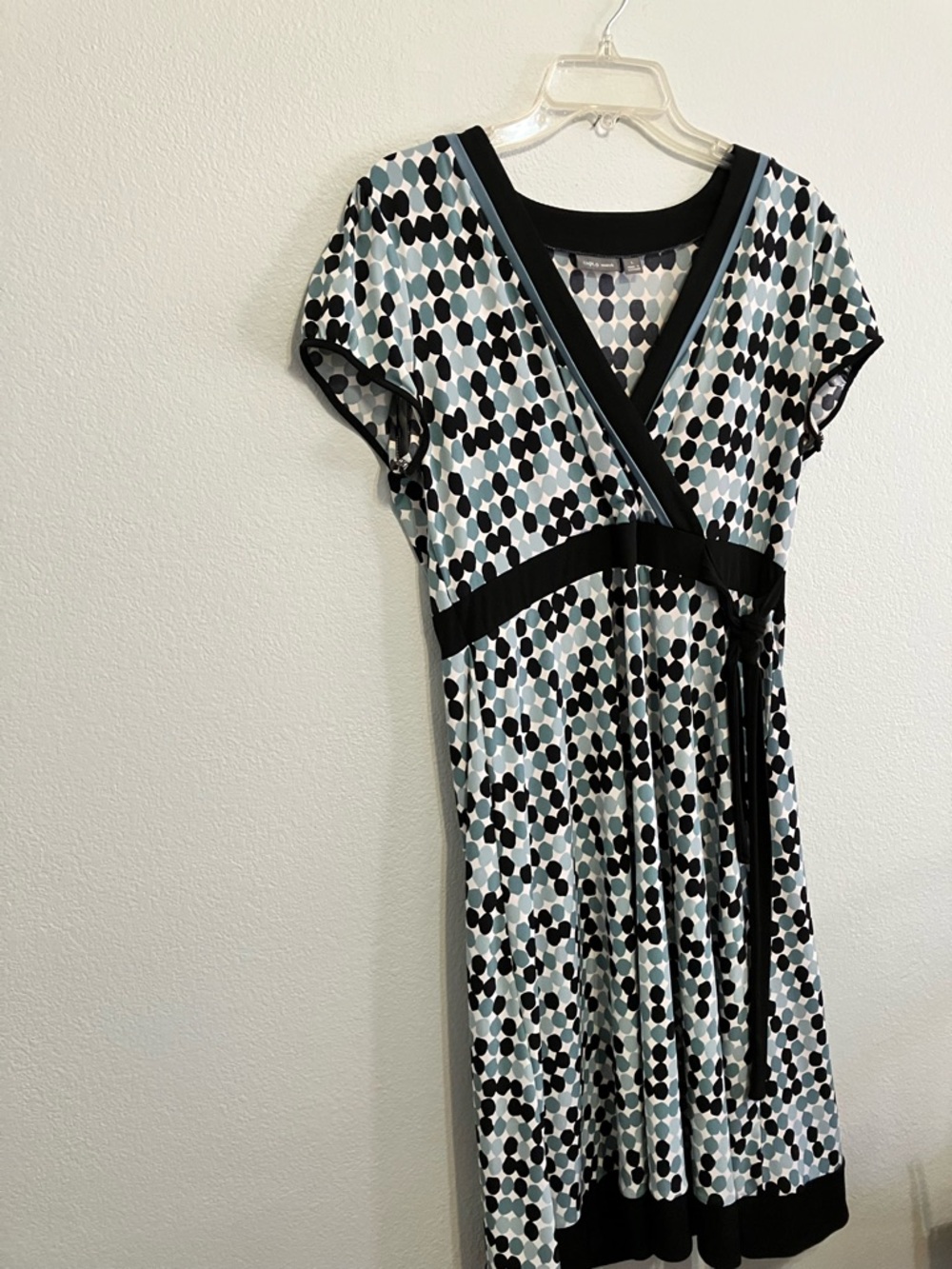 Apt 9 Black, White, Aqua Size Large Dress